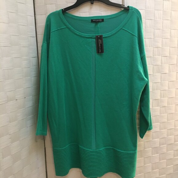 Nwt Tint & Shadow green tunic sweater 1X - Picture 1 of 10